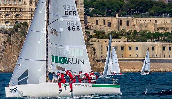 Platz 5 für das GRÜN Sailing Team beim Primo Cup Trophée Credit Suisse in Monaco.