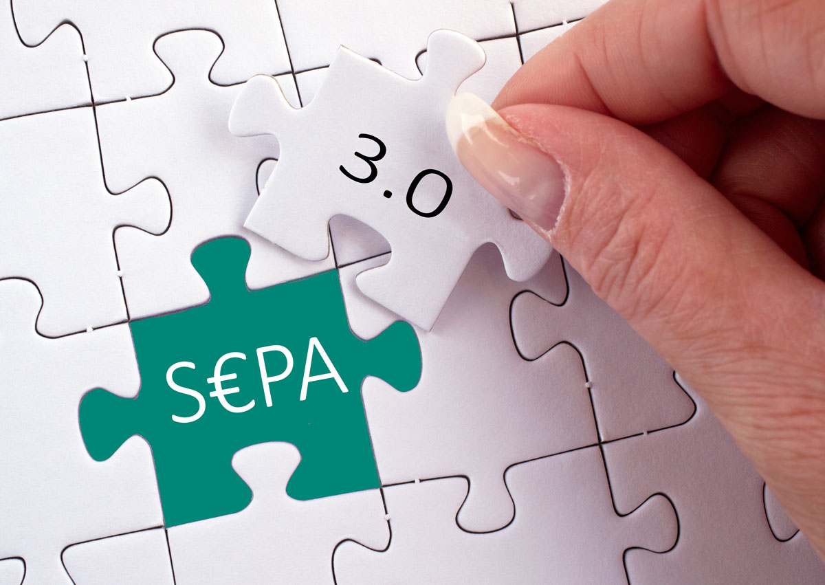 SEPA 3.0 kommt - Die Änderungen werden in GRÜN VEWA6 ab Stand 91a verfügbar sein.
